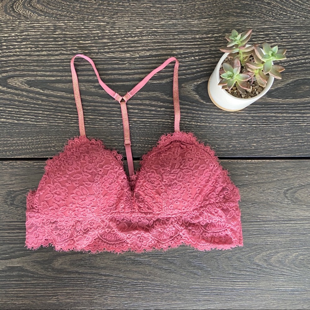 Aerie Eyelash Lace Padded Bralette
